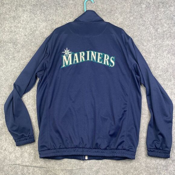Seattle Mariners Mens Full Zip Track Jacket XL Navy MLB Baseball - Picture 8 of 8